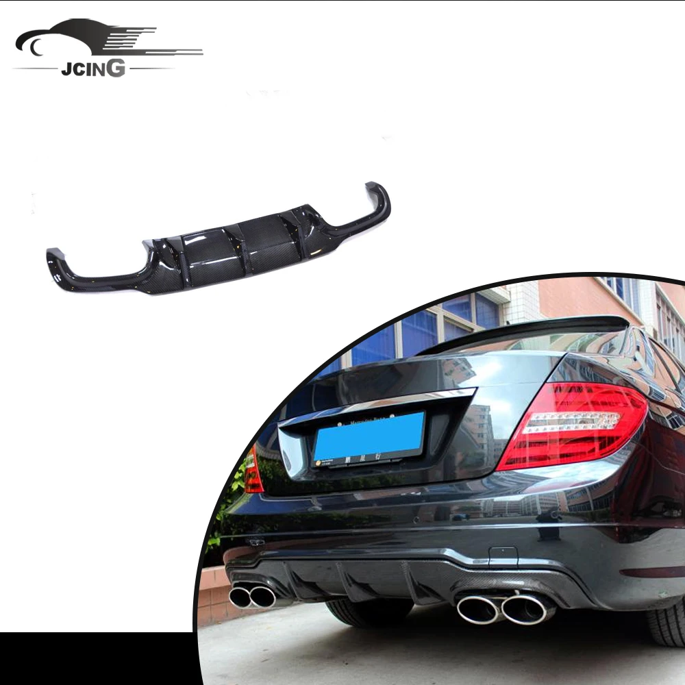 Für 2012 Mercedes Benz W204 C63 Carbon Fiber Heckstoßstange Diffusor Lippe