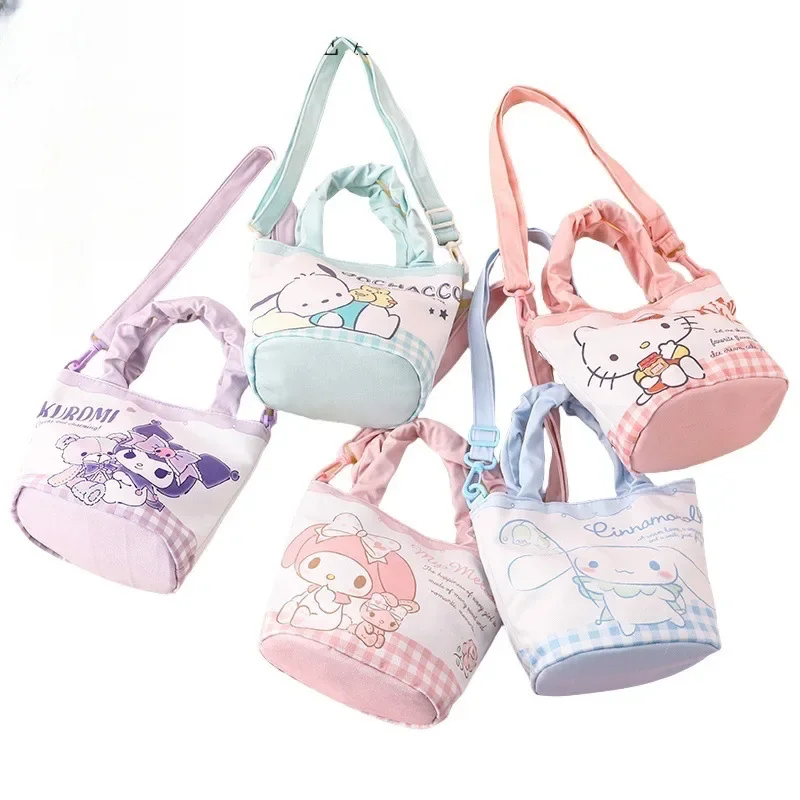 ハローキティ 化粧品バッグ バケットバッグ ポータブル かわいい 収納 折りたたみ式 大容量 ポータブル ショッピング クロスボディバッグ