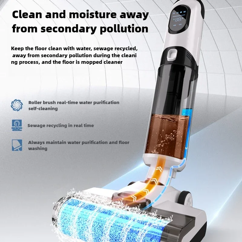 220V50HZ T6 Full-automatic Intelligent Scrubber, Suction Power of More Than 12000Pa, Endurance Time of About 60 Minutes