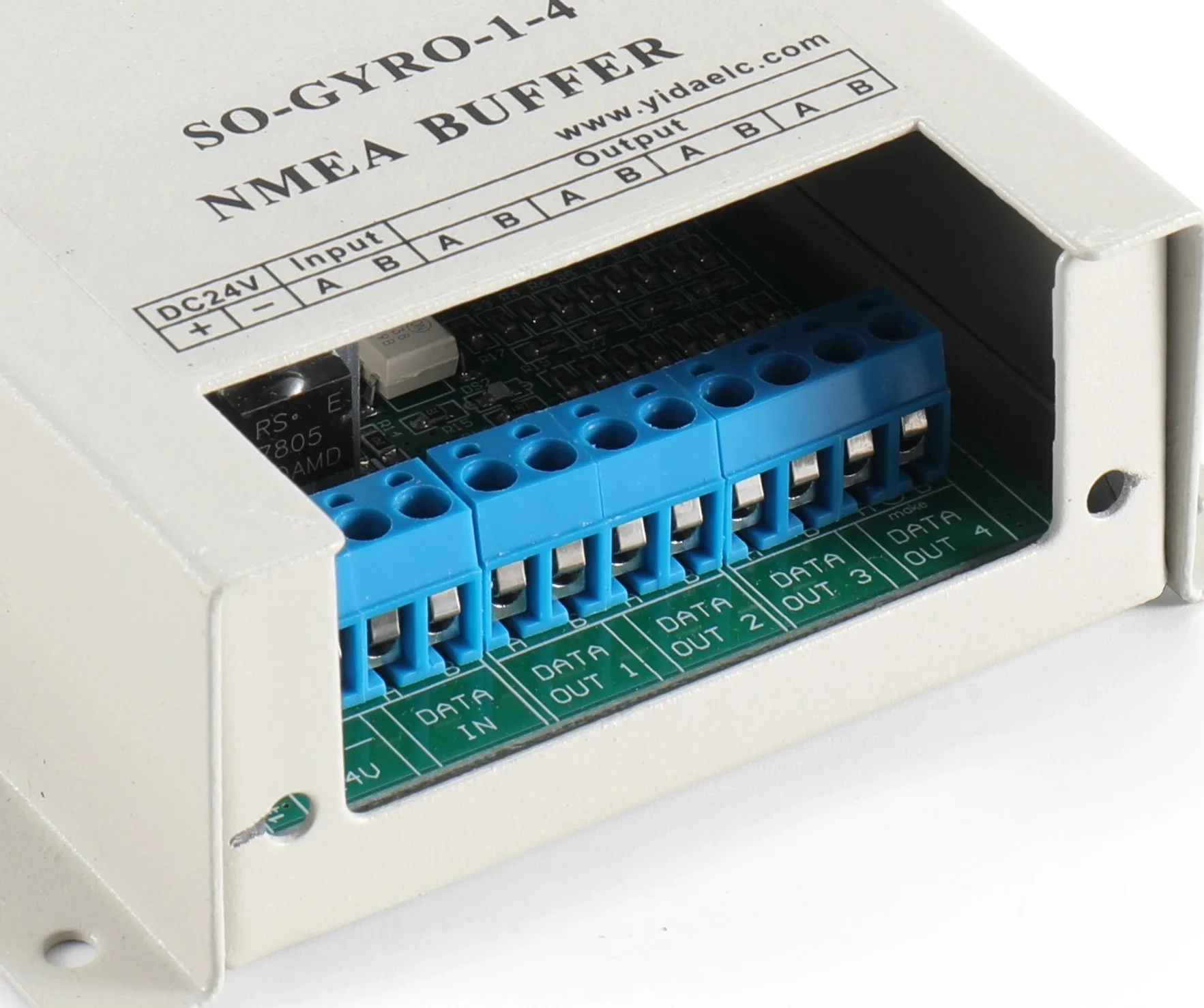 SY-1-4 Buffer for NMEA Box 1 in 4 Out Marine Serial Line Splitter Isolating Converter Interface for 24V Circuit Systems