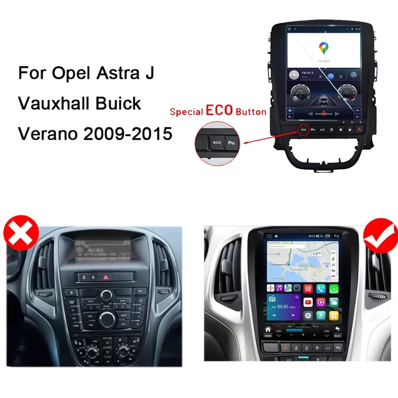 Car Radio 9.7Inch For Opel Astra J Vauxhall Buick Verano 2009-2015 Android Carplay Auto Multimedia Carplay 2din Video Navigation