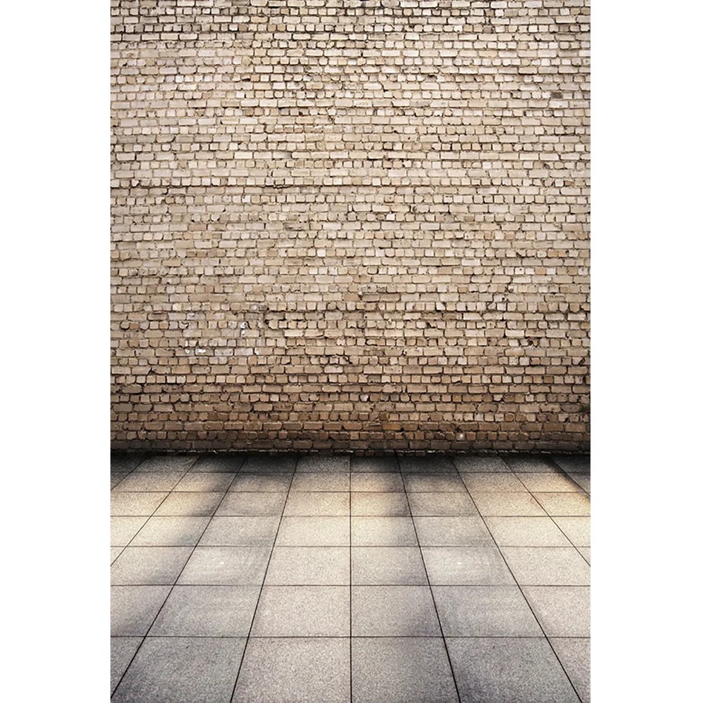Three-dimensional Vintage Brick Wall Backdrops Newborn Birthday Portrait Background Cake Smash Wooden Floor Splicing Photography
