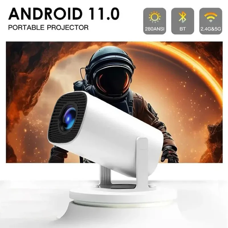 P30 Smart Mini Projector Android 11 WiFi6 Support 4K 1080P BT5.0 Projectors 1280*720P Home Cinema Portable Projector