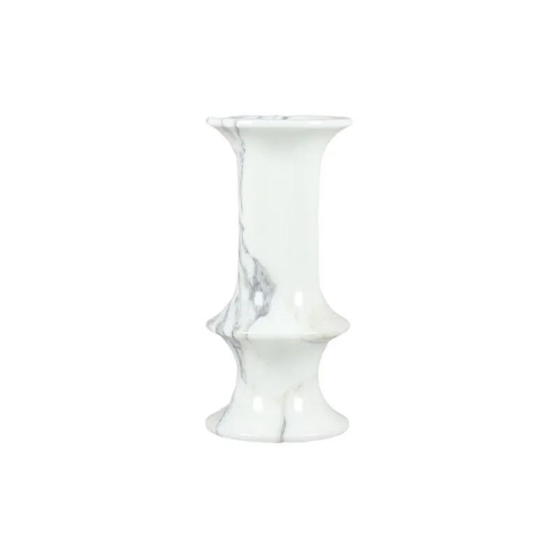 

Modern simple natural marble bell mouth bamboo vase art flower ware ornament TV cabinet home decoration