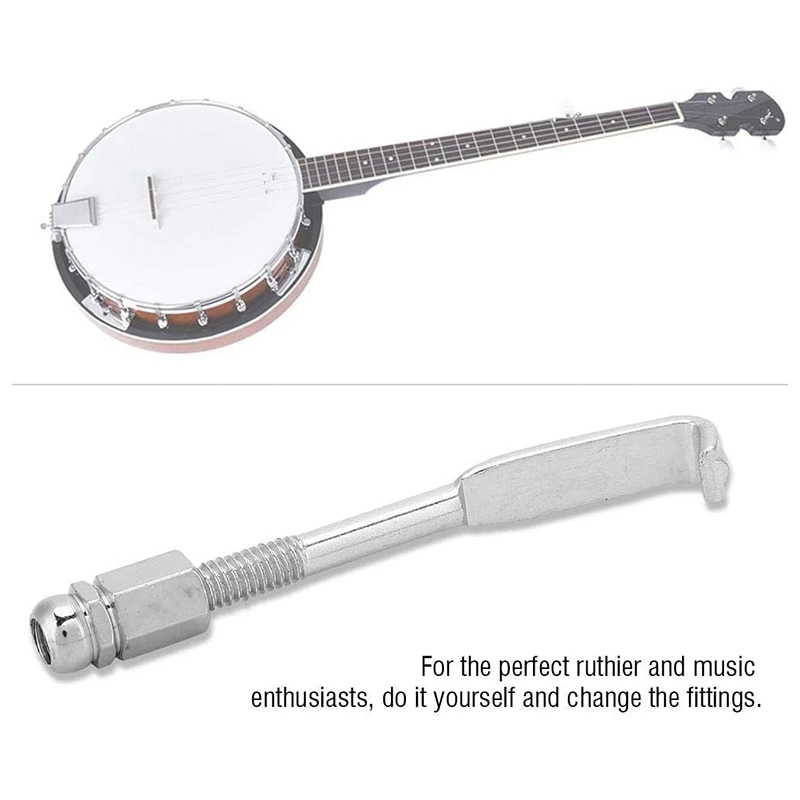 【A12I】24 Pcs Standard Banjo Hooks,Adjustable Banjo Hooks Banjo Hook Holder Banjo Flat Hooks Parts Accessories