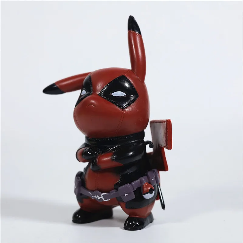 ألعاب دمى بوكيمون بيكاتشو مثل X-men Deadpool اللطيفة مقاس 10 سم تقريبًا