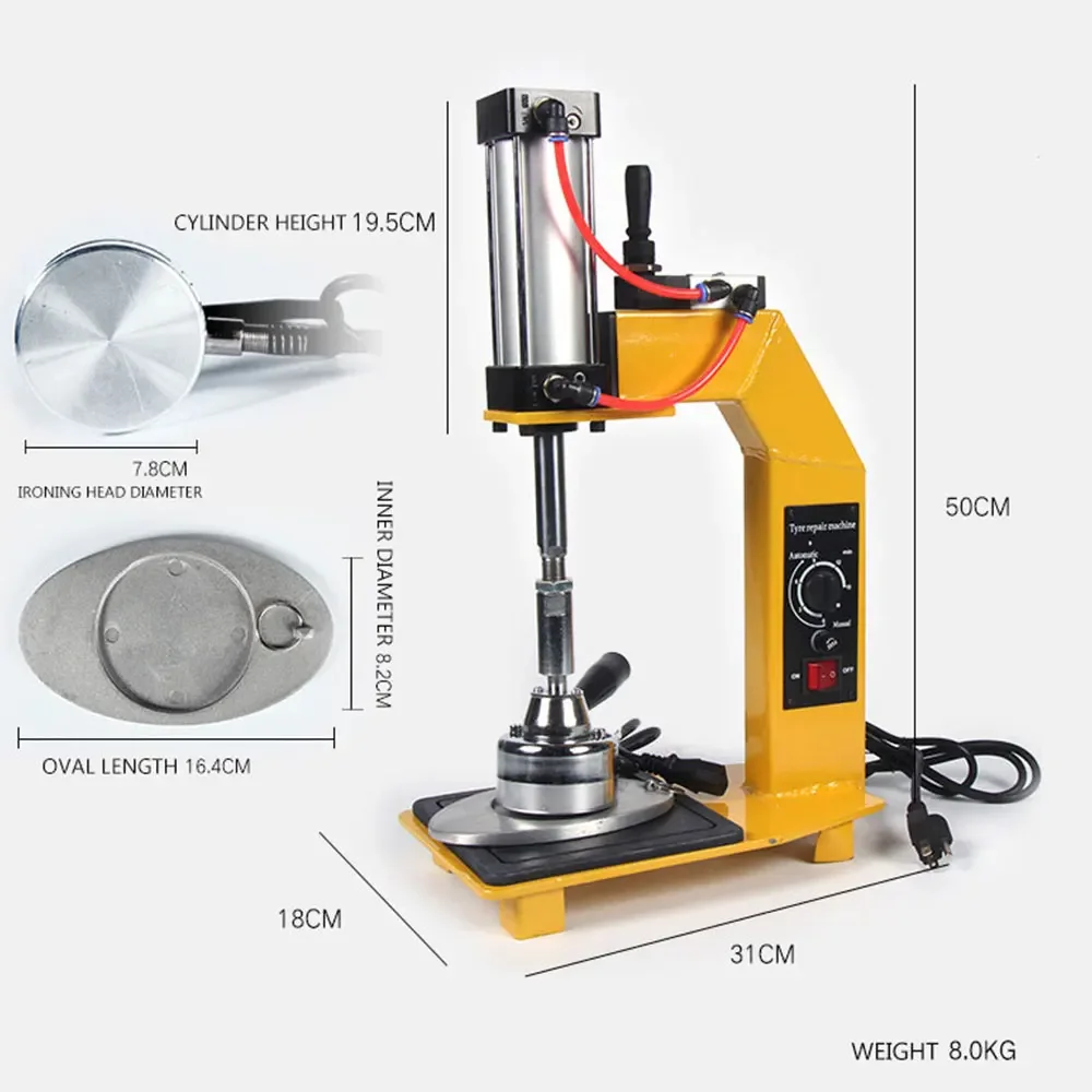 110/220V 500W Car Tire Repair Machine Pneumatic Timing Constant Temperature Repair Tool for Tubeless Tires Vulcanizer