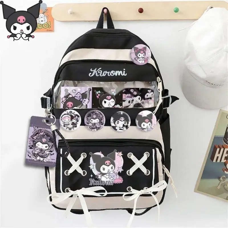 

Student Sanrio Bag Kuromi Mochilas Hello Kitty Backpack My Melody Student Anime Backpack Junior High Primary School Cute Girl
