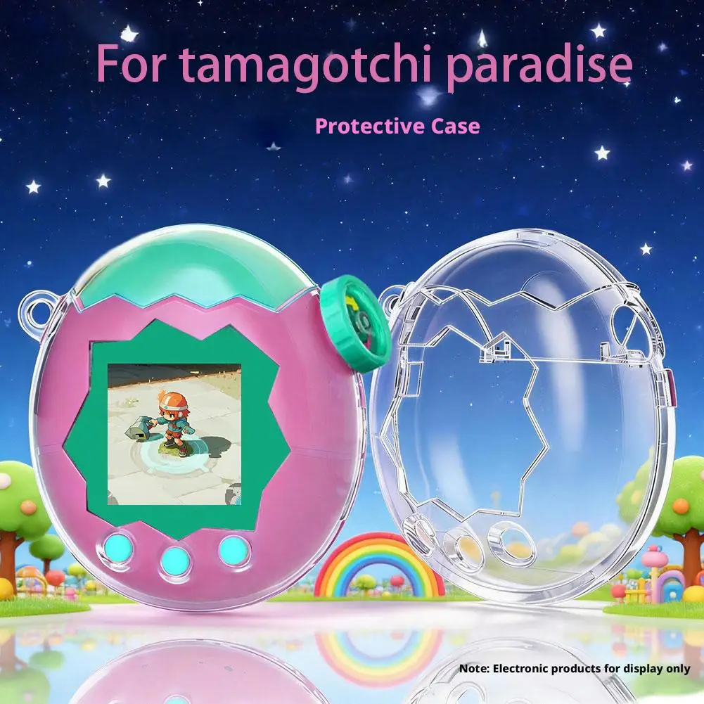 

Shinny Clear Protective Case for Tamagotchi Paradise Cute Transparent Shell Full Protective Acrylic Case Anti-Fall Anti-Scratch