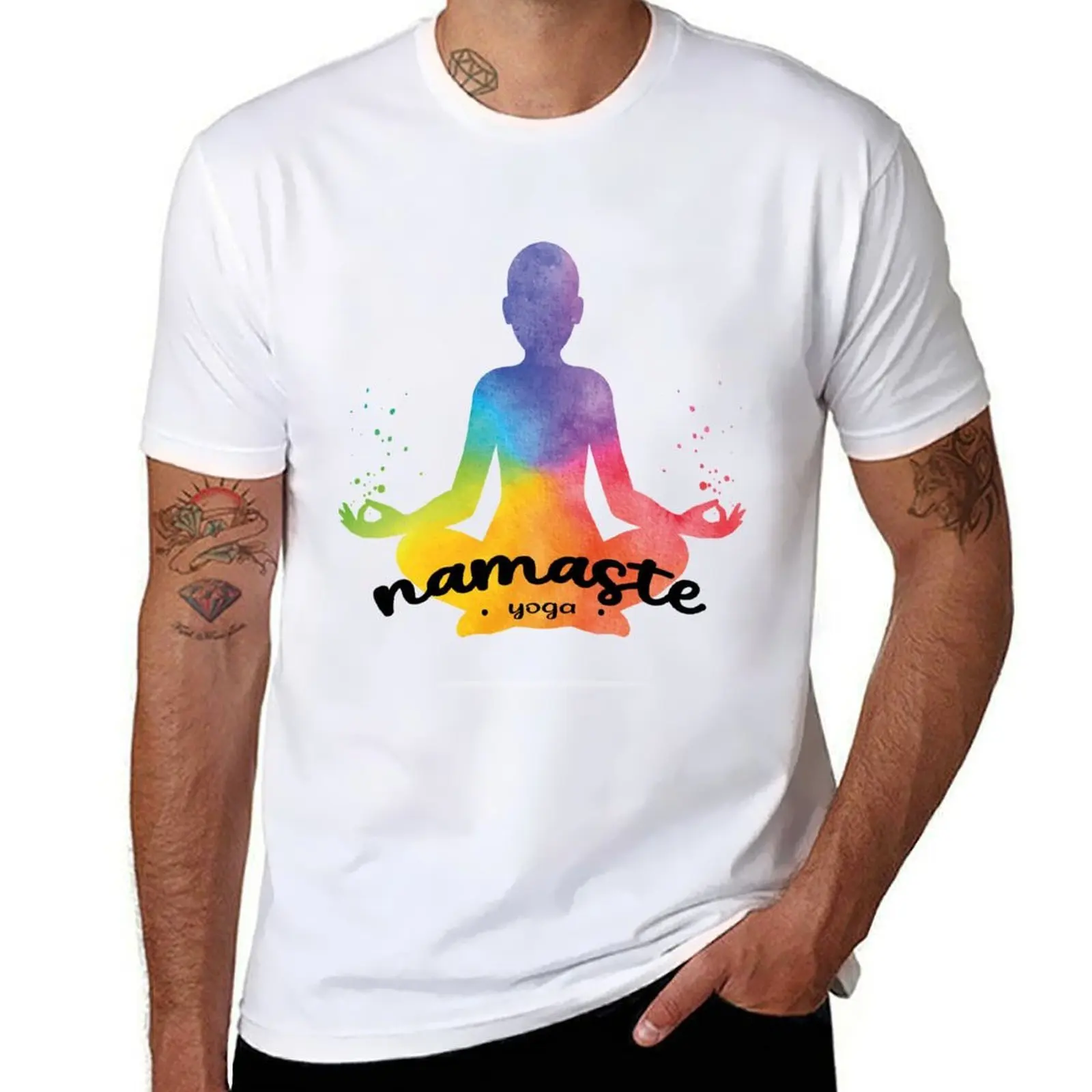 

YOGA sportif Gift mom dad brother sister Yoga Pose Om Buddhism Fitness GYM T-Shirt t shirts cotton 100% T-Shirt