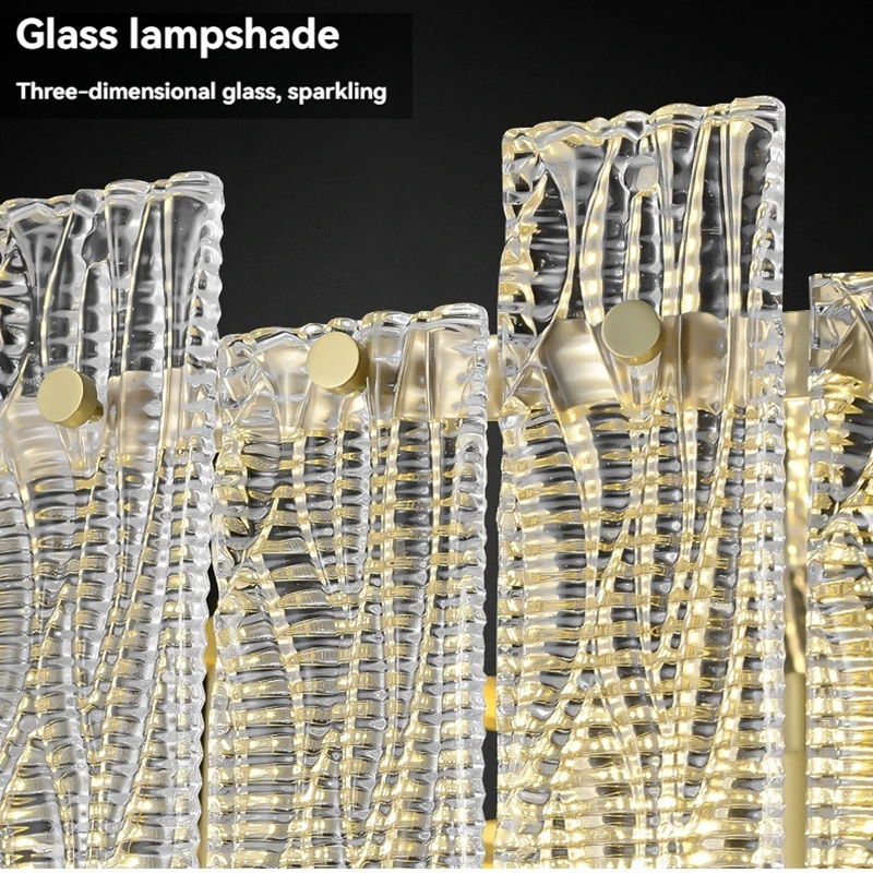 جميع مصابيح قلادة غرفة الطعام النحاسية، ثريا كريستالية مصممة، مصباح سقف ذهبي فاخر لغرفة المعيشة وغرفة الطعام وبار الفندق