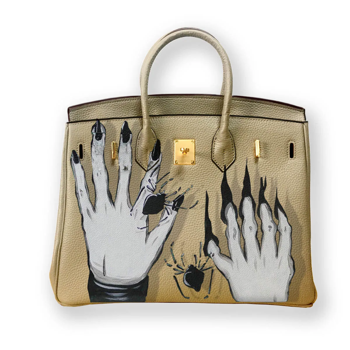 

Personalizar bolso Art Hand Painted Spiders and Hands Bag Ladies Designer Brand Handbags High Quality Messenger Shoulder Bag New