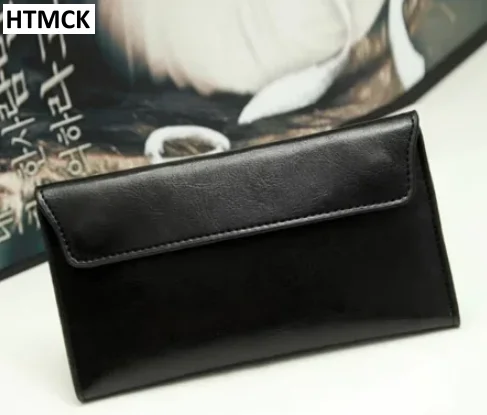 HTMCK Women Slim Long PU Leather Clutch Wallet, Luxury Ladies Purse Card Holder with Coin Pocket & Multiple Card Slots