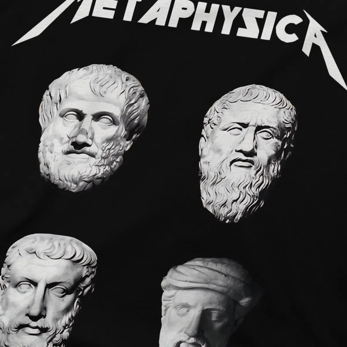 Metaphysica Fun Metal Philosophy Tshirt Graphic Men Tops Vintage Alternative Summer Polyester Streetwear Harajuku T Shirt