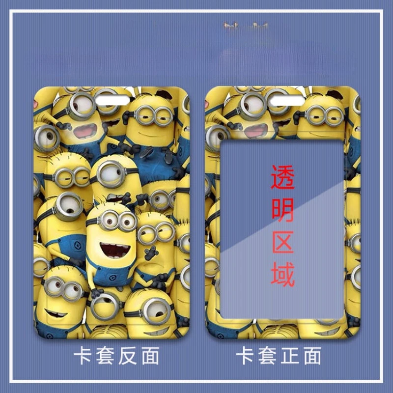 Despicable Me Minions Cartoon Cute Student Meal Card School Card Access Control Card Protection Bag Kawaii Storage Bag Wholesale