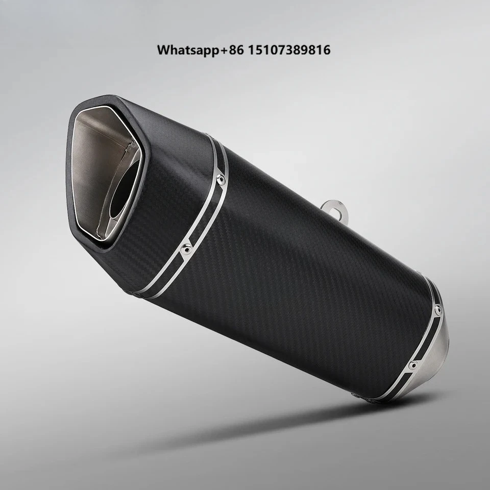 

51mm Universal Stainless Steel Full Carbon Fiber Muffler New Motorcycle Exhaust System Modification for ZX4R Box NlkHanm