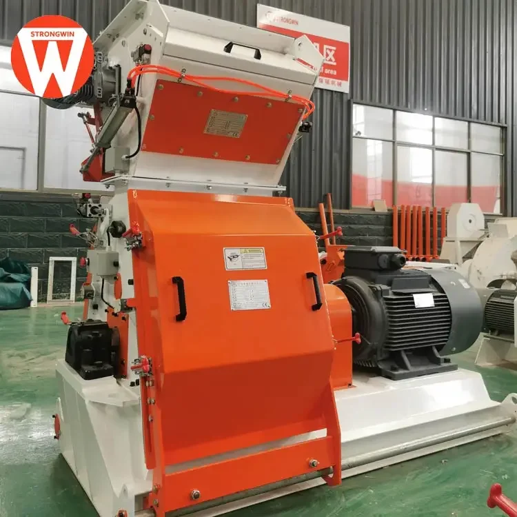 Henan Strongwin agricultural machinery feed hammer mill crusher small farm feed grinder for sale