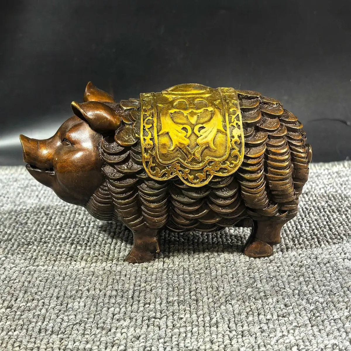Like , copper gilt wealth pig ornament, money to attract wealth, brass retro fortune craft home decoration