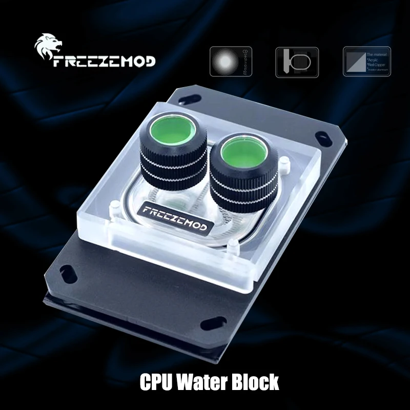 FREEZEMOD CPU Waterblock For AMD AM4 AM5 Watercooler, 0.5mm Micro Waterway Jet Type, 5V ARGB AURA SYNC,AMD-PM3D