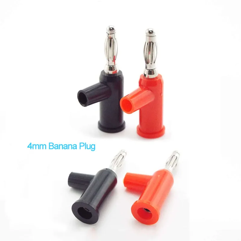 Red Black Color Side Screw Connection 4mm Banana Plug Stackable Nickel Plated Speaker Multimeter Banana Plug Connector M20