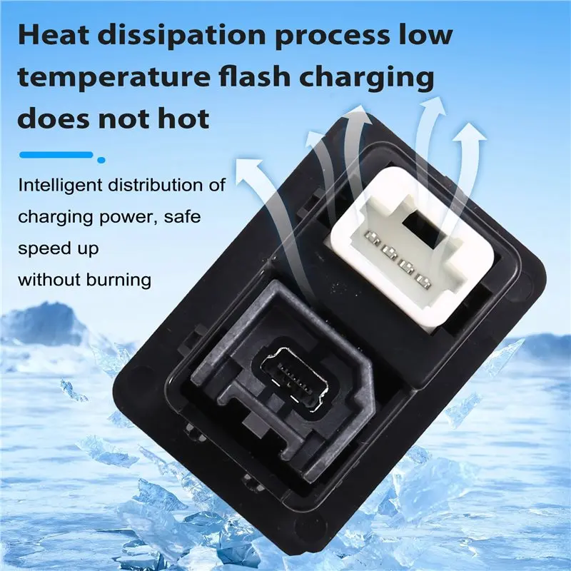 USB+ AUX Dual Interface Module For Nissan For Qashqai Tiida Sylphy 795405024 28023-DF60A Auxiliary Audio Plug USB Charge Port-N3