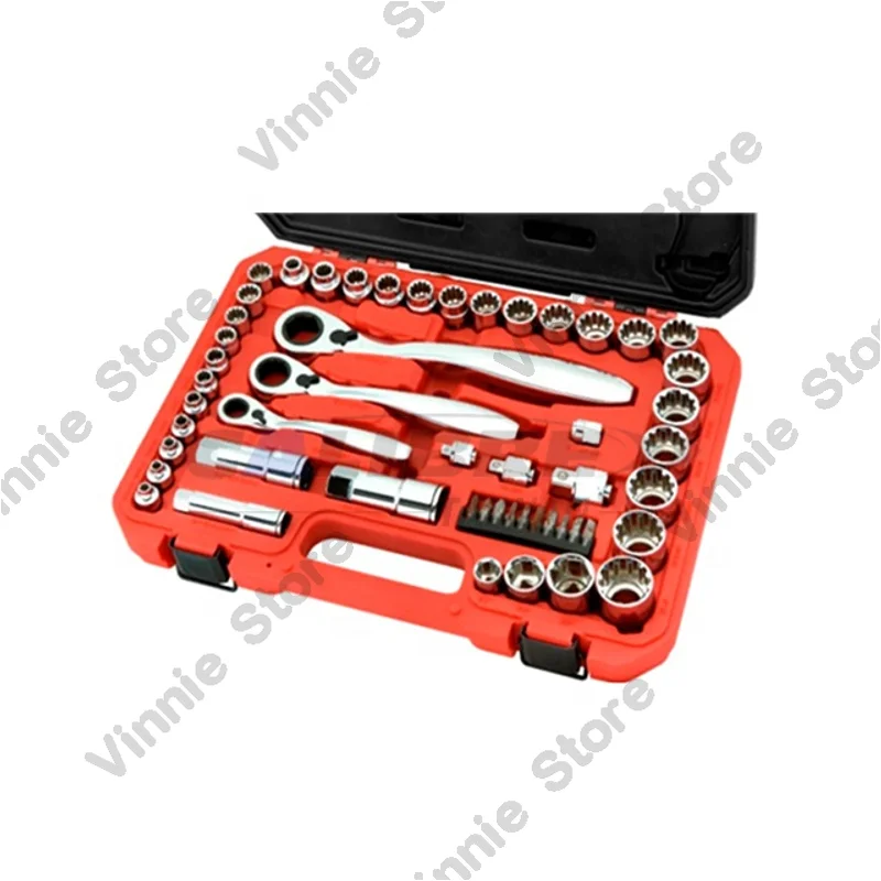 Caliber hand tools 52pc13mm, 19mm and 22mm pass through ratchet and spline sleeve set.