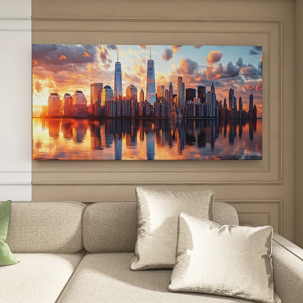 

1.5-Inch Thick Pine Solid Wood Frame, Canvas Wall Art, Birthday Gift Art Wall Painting, Bedroom, Office, Living Room