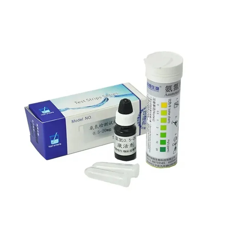 

Rapid Test Series Drinking Water Quality Ammonia Nitrogen Test Strips Aquaculture Ammonia NH4 Water Testing LH-1009