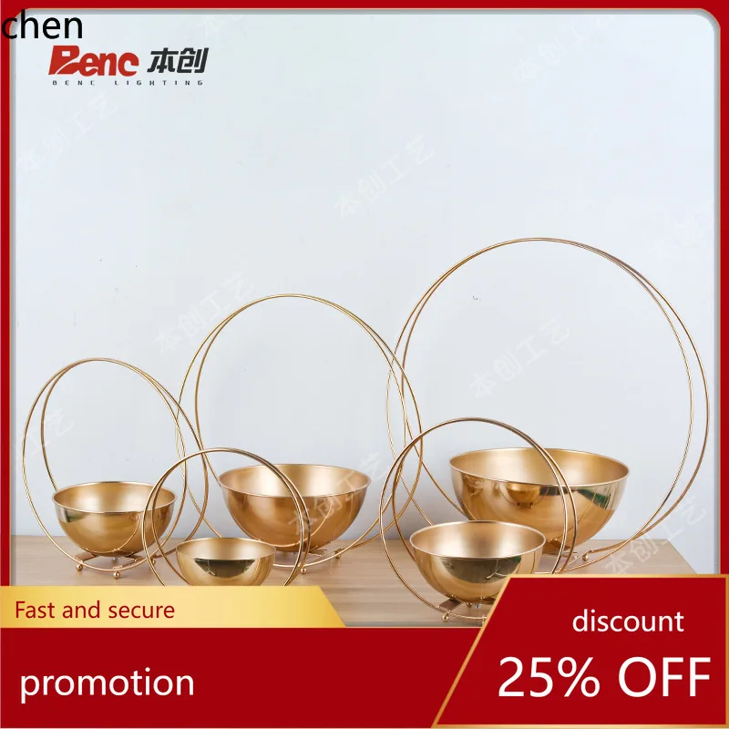 

YFY oval basket new chinoiserie large diameter special flower pot golden blessing bucket hug bucket indoor decoration