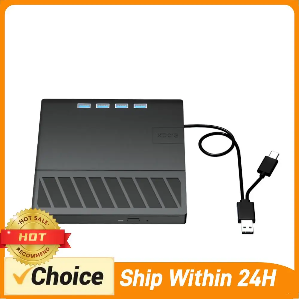 

Портативный CD/DVD-плеер 7 в 1 с USB 3.0 Type-C, оптический привод с портами SD/TF, тонкий, для Windows XP/7/8/10/11, ноутбуков и настольных ПК