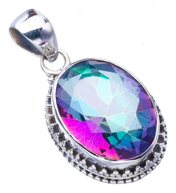 StarGems Mystical Topaz Handmade 925 Sterling Silver Pendant 1.25