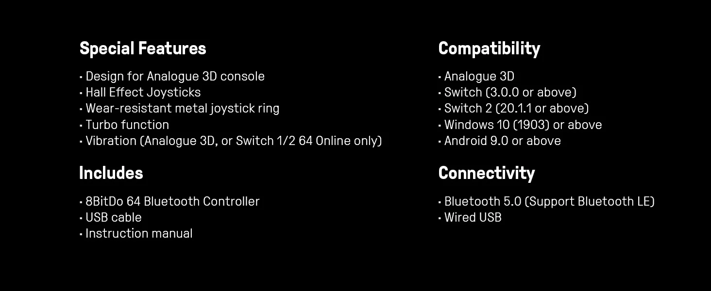8Bitdo Grauer Controller 64 Bluetooth Gamepad für Analogue 3D, Switch/Switch 2, Windows und Android N64 Bluetooth Gamepad – Detail 6