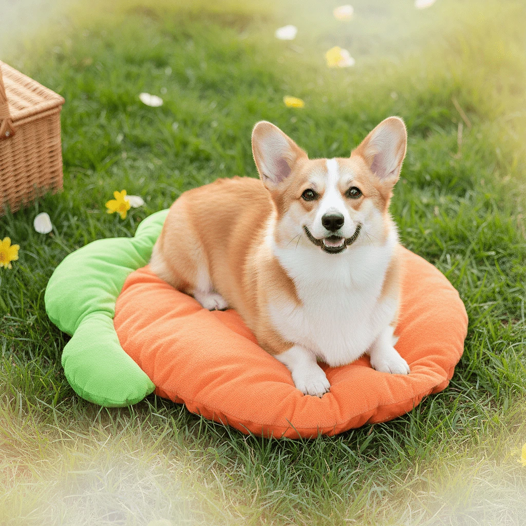 Karottenförmiges kleines Bett – verdickte Meerschweinchen-Sofa-/Käfigmatte, warmes und bequemes Bett, geeignet für Kaninchen, Meerschweinchen – Detail 5