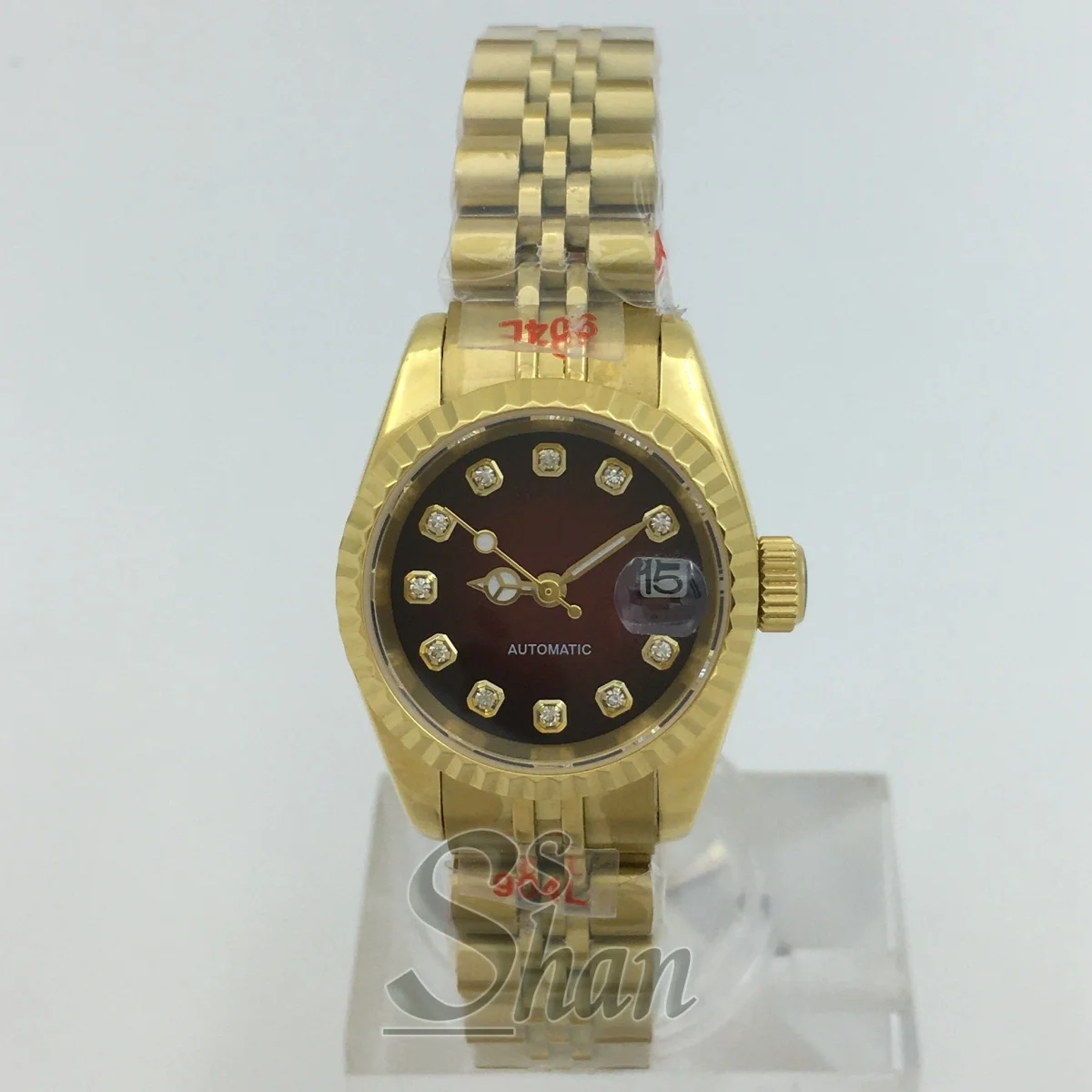 No logo NH05 mechanical movement 26mm date Ladies' luxury watch Sapphire glass diamond index water-resistant ladies' clock