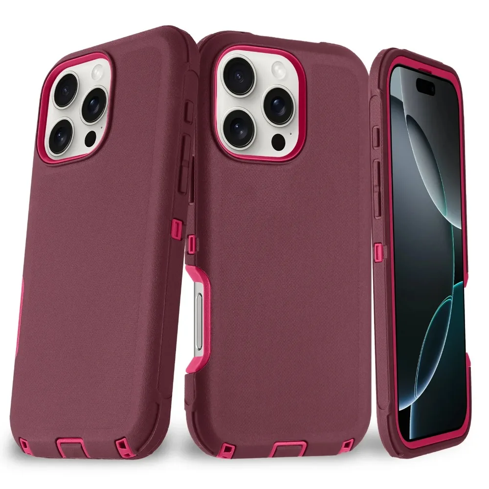 3in1 Hard Heavy Duty Defender Series Case for Iphone 16 16Pro 16 Plus 16Pro Max Otter Armor Box Shockproof Rugged Protect Cover