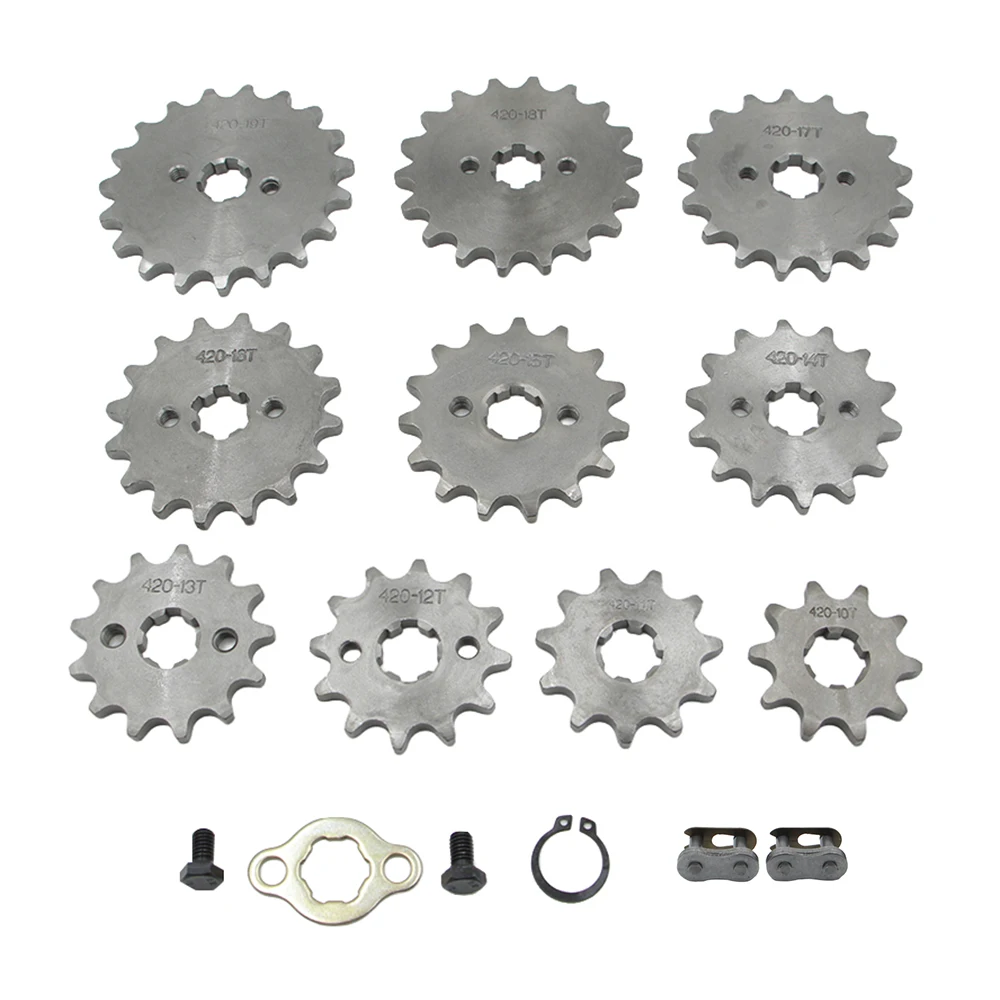 Motorcycle 420 Chain Front Engine Sprocket 17mm/20mm For 50cc 70cc 110cc 125cc 140cc 150cc 160cc Pit Dirt Bike Mini ATV Quad