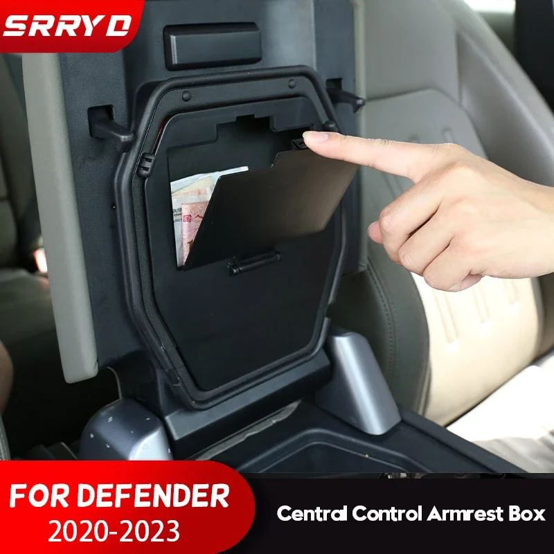 

For Land Rover Defender 110 2020-22 ABS Car Central Control Armrest Box Hidden Storage Box Privacy Storage Box Car Accessories