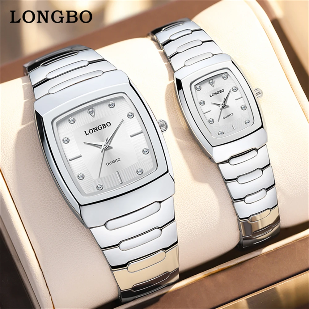 Watches For Couple Watch 2024 Luxury Square Gold Quartz Clock Stainless Steel Waterproof Lady Man\'s Wristwatch Business Watch