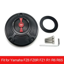 Tapa de tanque de Gas y combustible CNC, cubierta de aluminio sin llave, accesorios de motocicleta para Yamaha FZ6, FZ6R, FZ1, R1, R6, R6S, todos los años