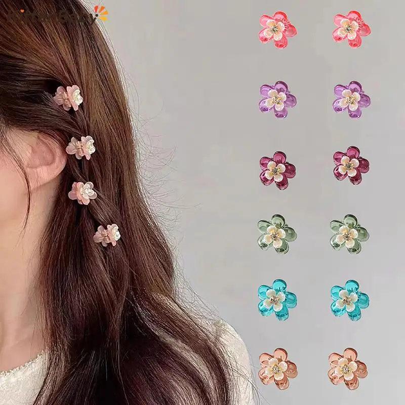 

10PCS Girls Cute Cartoon Flowers Fruit Hairpins Children Mini Hair Clips Sweet Hair Decorate Fashion Hair Claw Hair Accessories