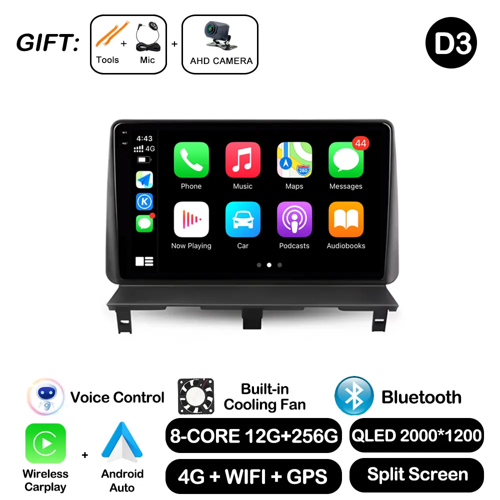 Draadloze Carplay Voor Peugeot Partner 1 2002-2008 Android Auto GPS Navi Autoradio Multimedia Speler Bluetooth WiFi DSP stereo