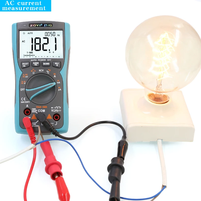 ZOYI ZT-Y2 digital multimeter with automatic ranging, high precision, and capacitance measurement capabilities