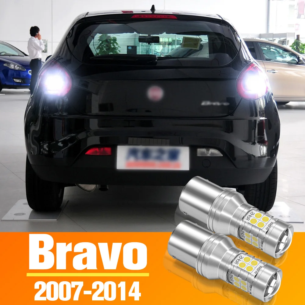 2pcs LED Reverse Light For Fiat Bravo 1 2 Accessories Bulb 1995-2001 2007 2008 2009 2010 2011 2012 2013 2014 Backup Back up Lamp