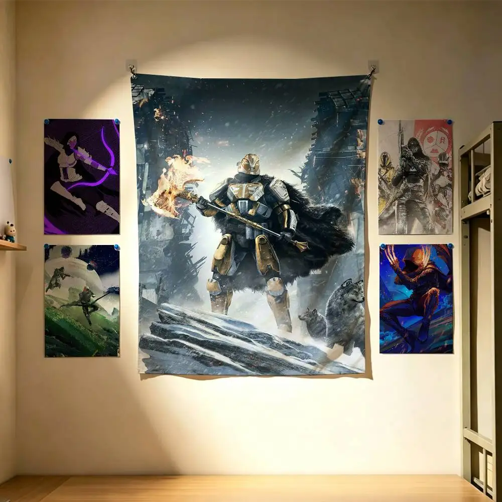 Drapeaux de jeu D-Destiny 2, bannière artistique murale pour chambre à coucher, décoration extérieure de la maison