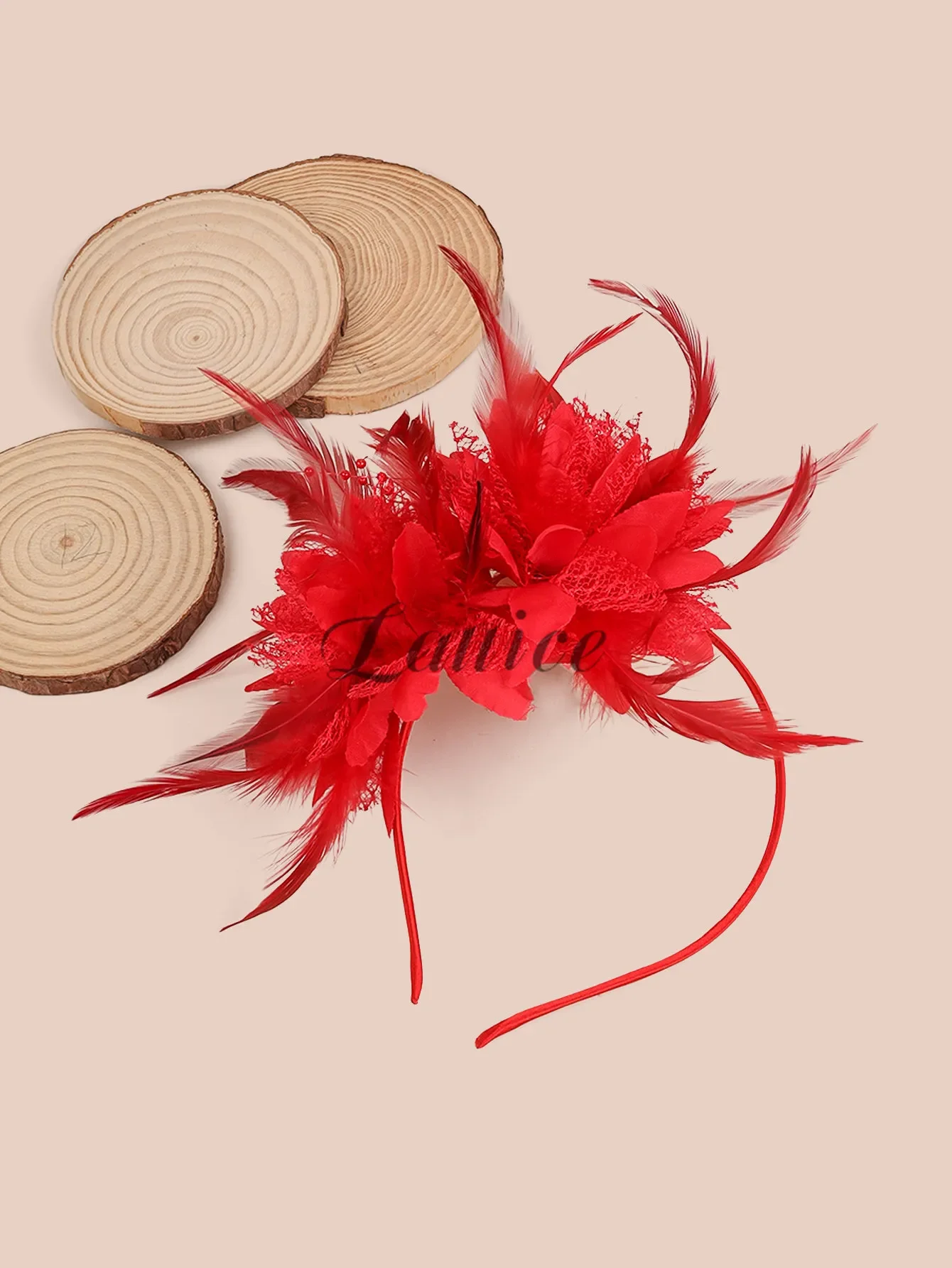 Women Girl Flower Fascinator Hat Headband Flower Mesh Yarn Cocktail Party Wedding Hair Accessories For Cocktail Fancy Headwear