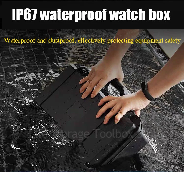 Watch Clock Box Plastic Suitcase Hard Case Display Storage Box Watch Storage Box Hard Case Watch Bracket pelican case Waterproof