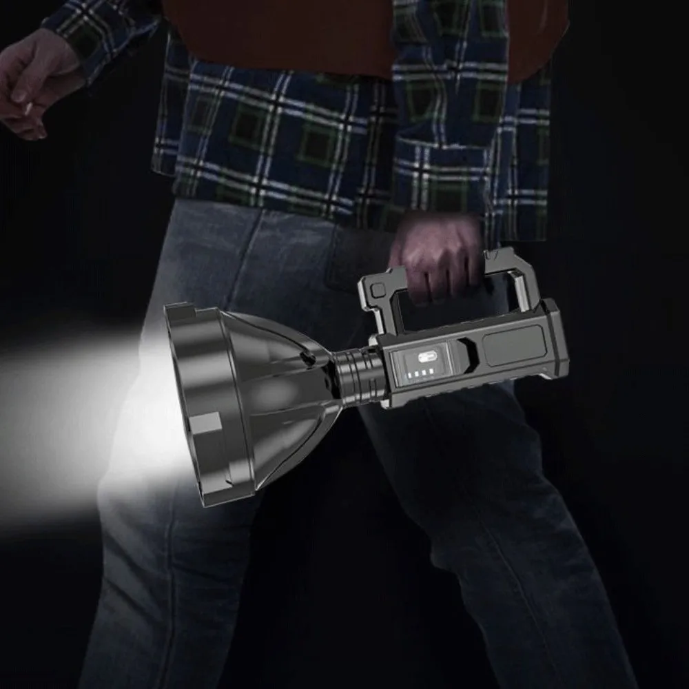 Портативный прожектор сильного света, водонепроницаемый мощный прожектор для кемпинга, профессиональный портативный прожектор