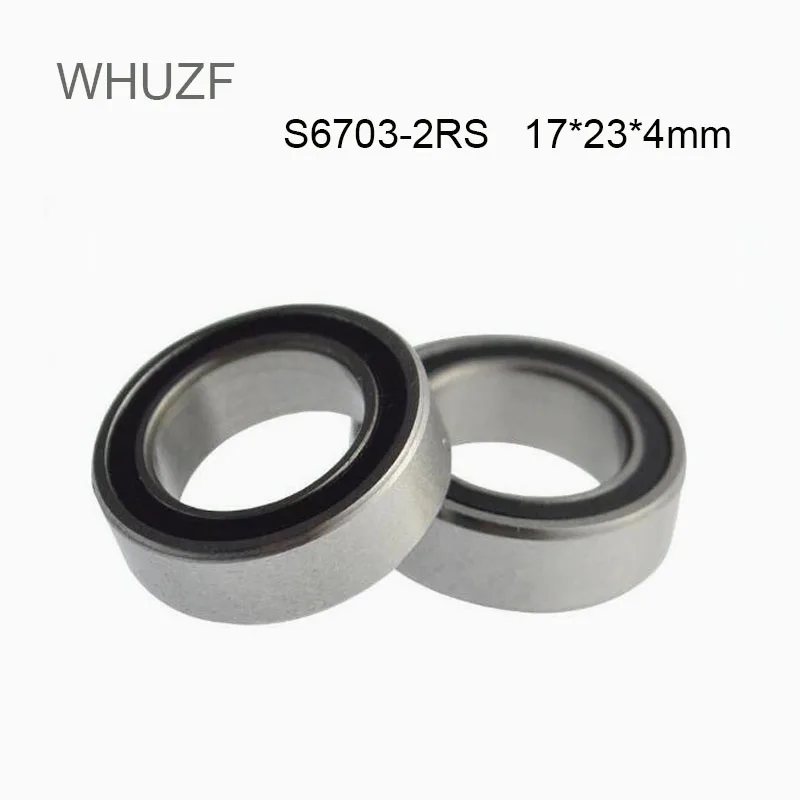 

WHUZF 5/10pcs S6703-2RS S6703RS 17x23x4mm ABEC-5 Thin Tube Stainless Steel Ball Bearing Double Rubber Deep Groove Ball Bearing