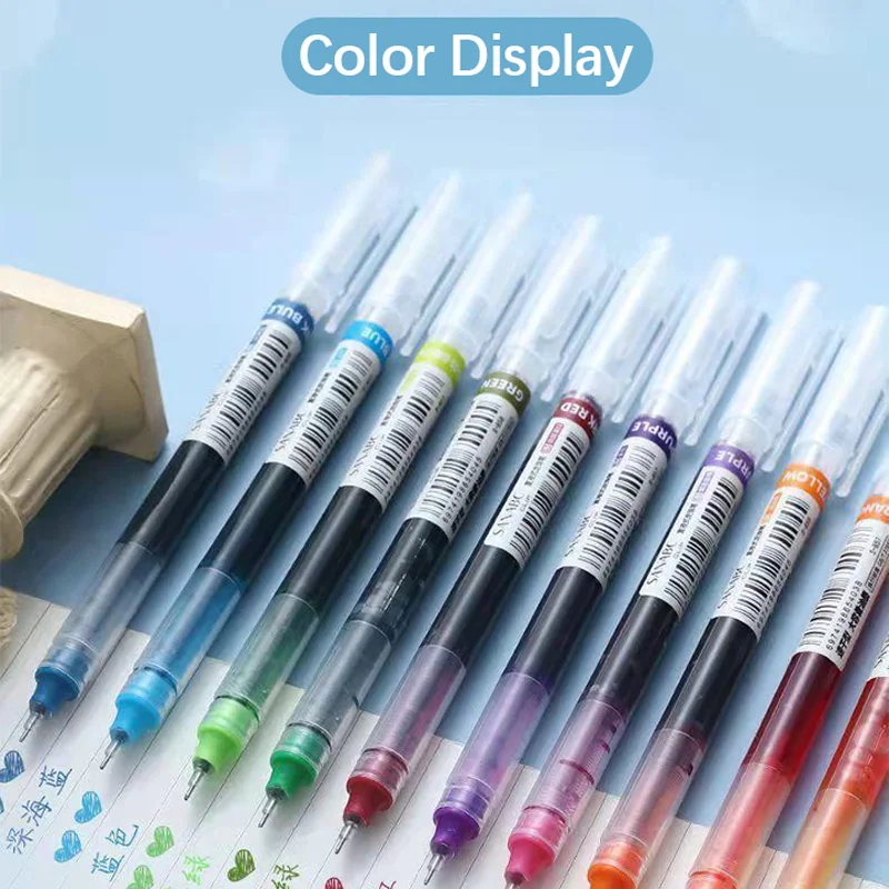 Direct liquid ballpoint pen black neutral pen 0.5mm ballpoint large capacity ideal for practicing quick-drying