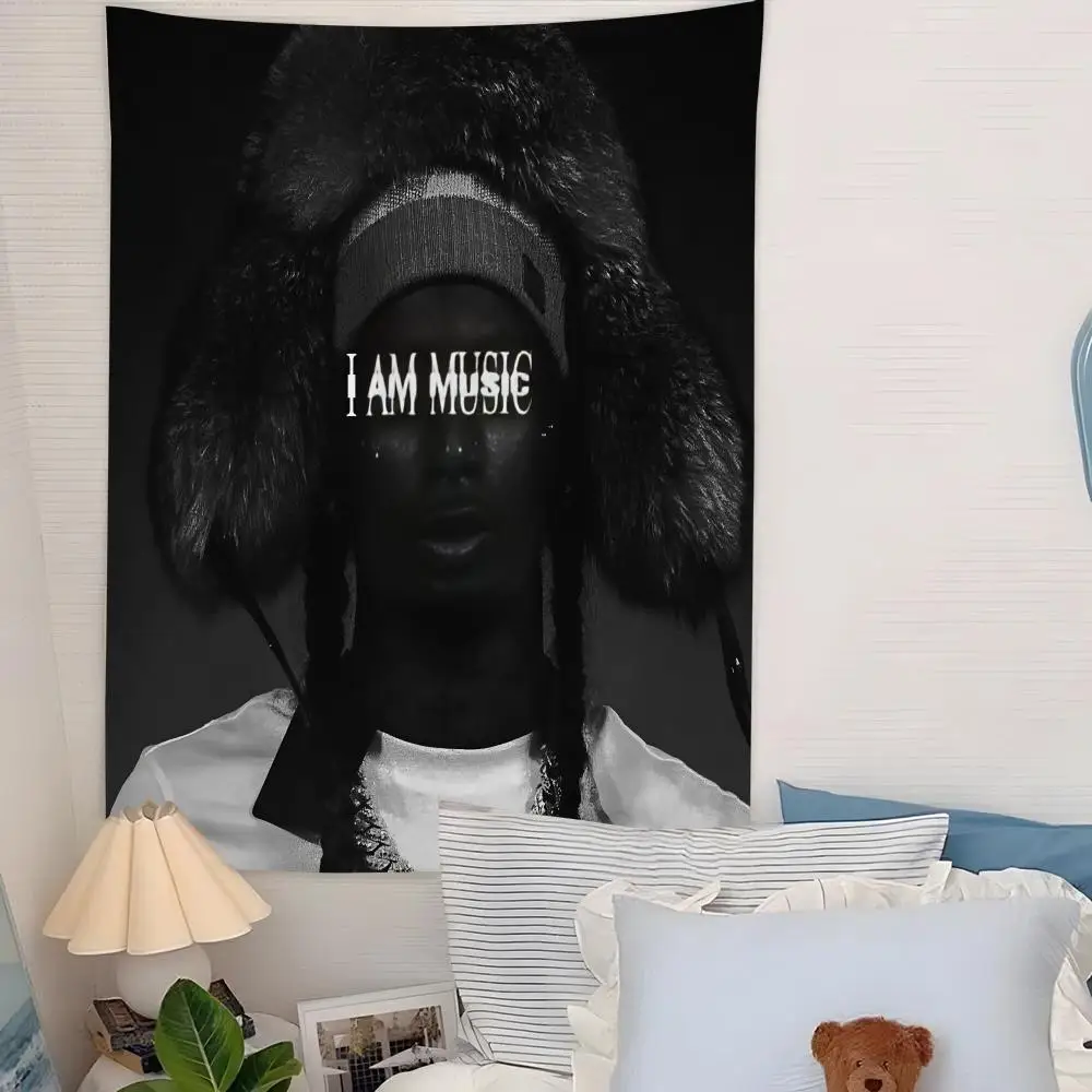 P-Playboi I Am Music Carti Die Lit Tapestry Microfiber Background Art Decor For Bedroom Bar Garden Outdoor Festival Wall Decor